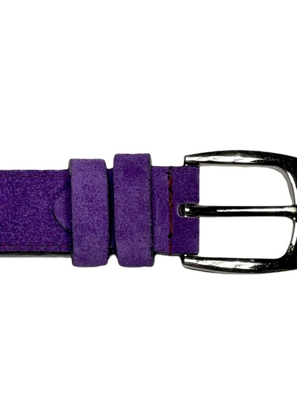 purple and orange leather belt