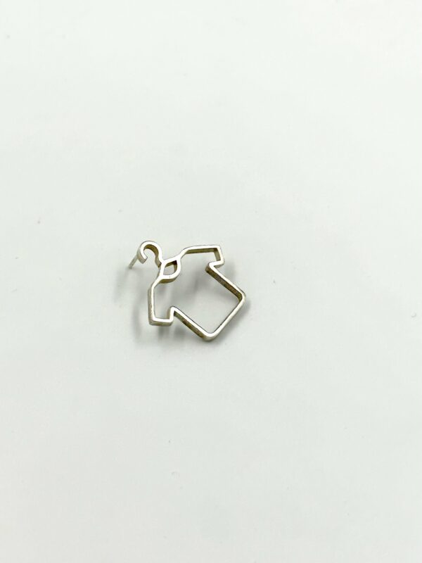 Silver Plated T-Shirt Earring
