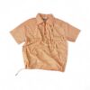 Orange Striped Cotton Polo T-Shirt