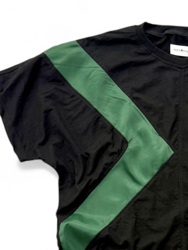 Triangle T- Shirt Black with Green