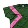 Triangle T- Shirt Green With Pink