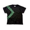 Triangle T- Shirt Black with Green