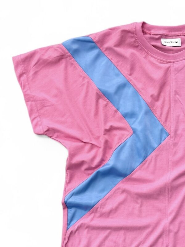 Triangle T- Shirt Pink and Light Blue