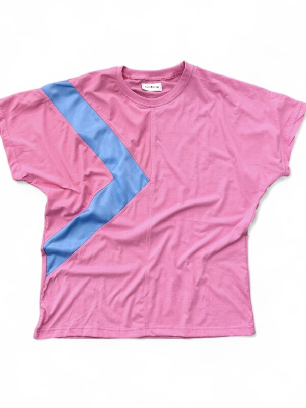 Triangle T- Shirt Pink and Light Blue