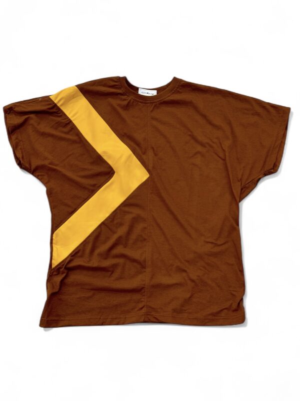 Triangle T- Shirt Brown Yellow