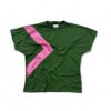 Triangle T- Shirt Green With Pink