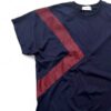 Triangle T- Shirt Blue with Burgundy