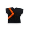Triangle T- Shirt Black with Orange