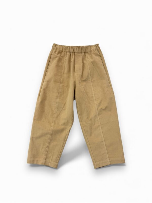 Beige Wide-Leg Unisex Pants