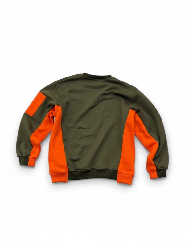 Two-Tone Utility Sweatshirt Orange & Khaki