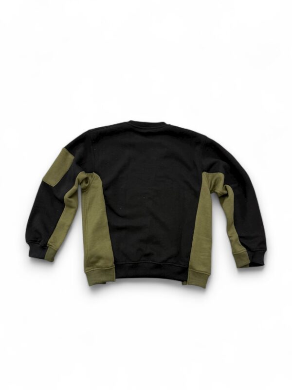 Two-Tone Utility Sweatshirt Black & Khaki