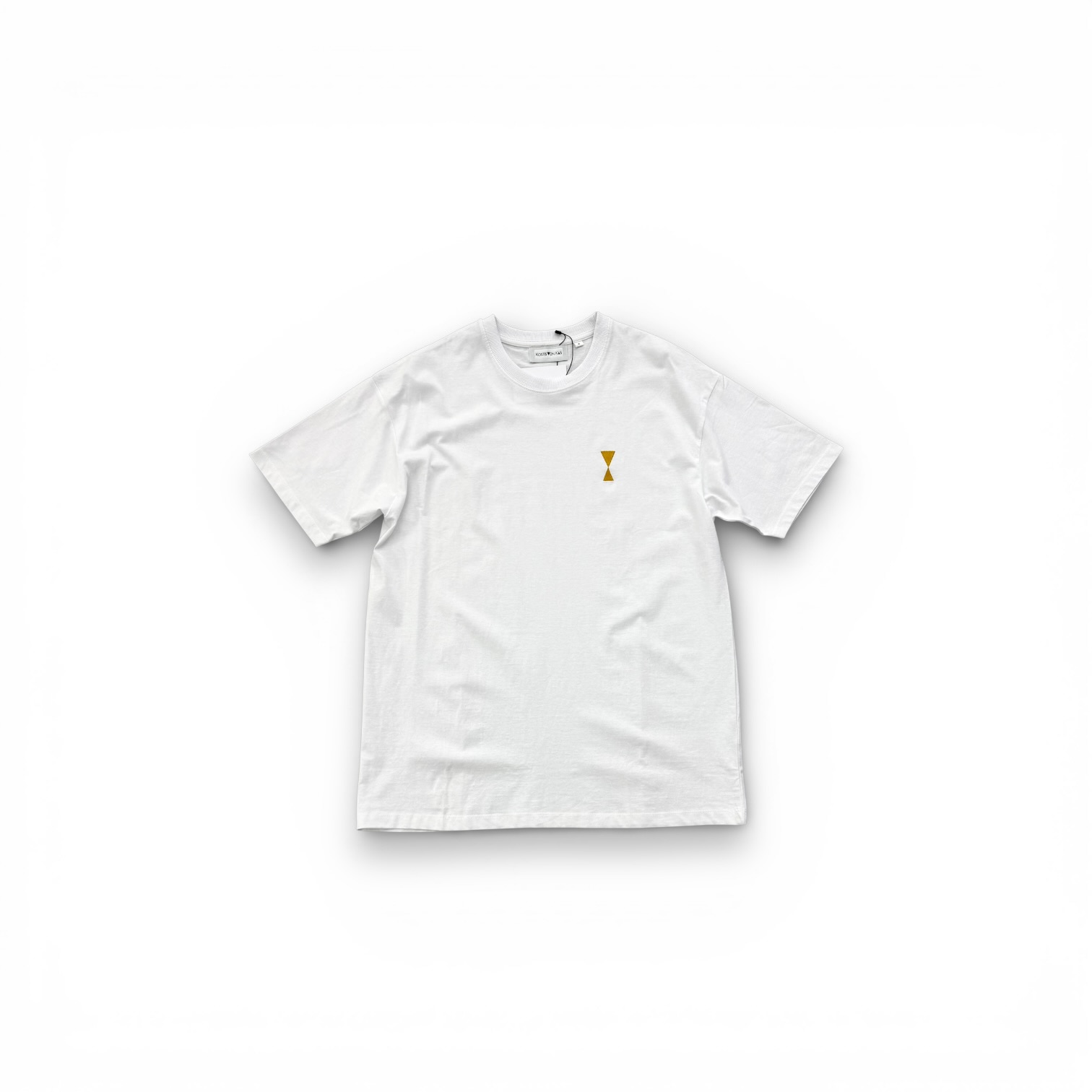 Oversized Cotton T-Shirt – (Gold Embroidered Logo)