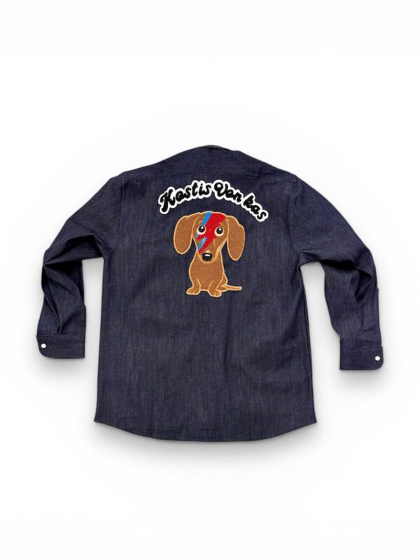 Denim Shirt with “Zinovia” Embroidered Artwork