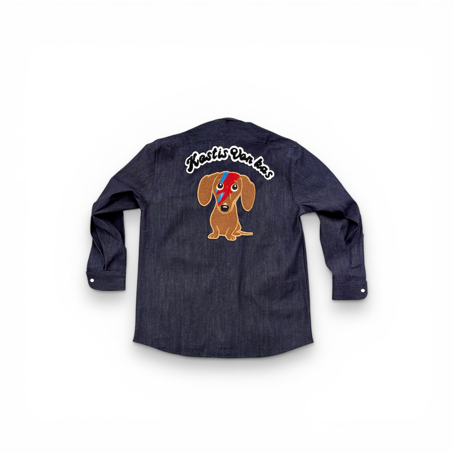 Denim Shirt with “Zinovia” Embroidered Artwork