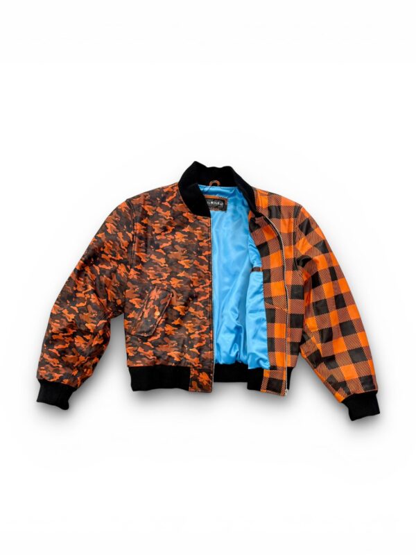 Leather Bomber Jacket Kostis Von Kas– Bold Contrast Edition