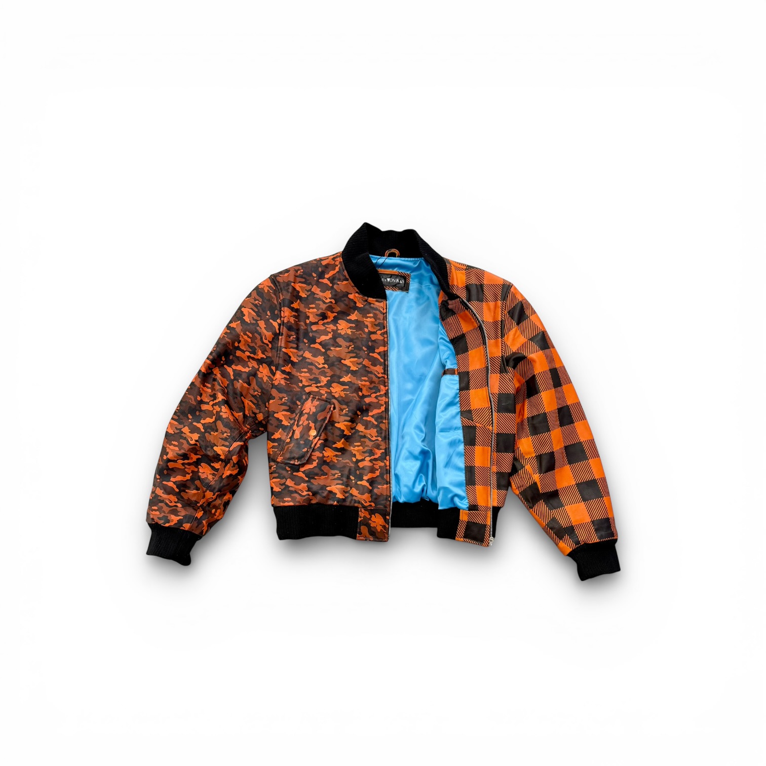 Leather Bomber Jacket Kostis Von Kas– Bold Contrast Edition