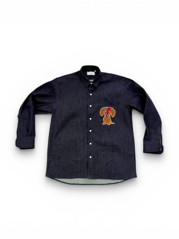 Denim Shirt with “Zinovia” Embroidered Artwork