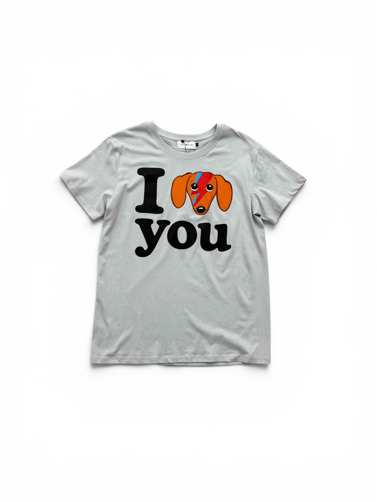 I Love You Zenovia T Shirt Light Grey