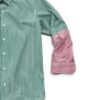 Unisex 2-in-1 Striped Cotton Shirt – Green & Pink
