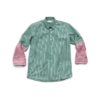 Unisex 2-in-1 Striped Cotton Shirt – Green & Pink
